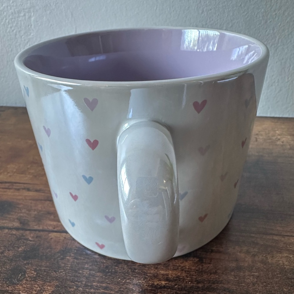 Luxury Inspired Ice Cream Cart Coffee Large Mug Lavender and White 2-Sided NEW - Picture 7 of 7